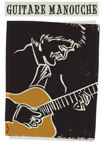 Stage de guitare manouche avec Mandino Reinhardt le 15 décembre 2007