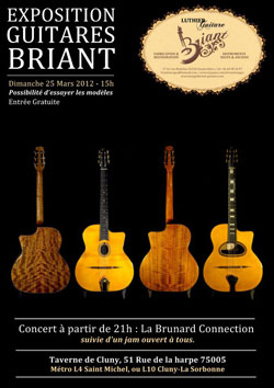 Exposition guitares "Briant" puis brunard connection - Taverne de Cluny - Paris